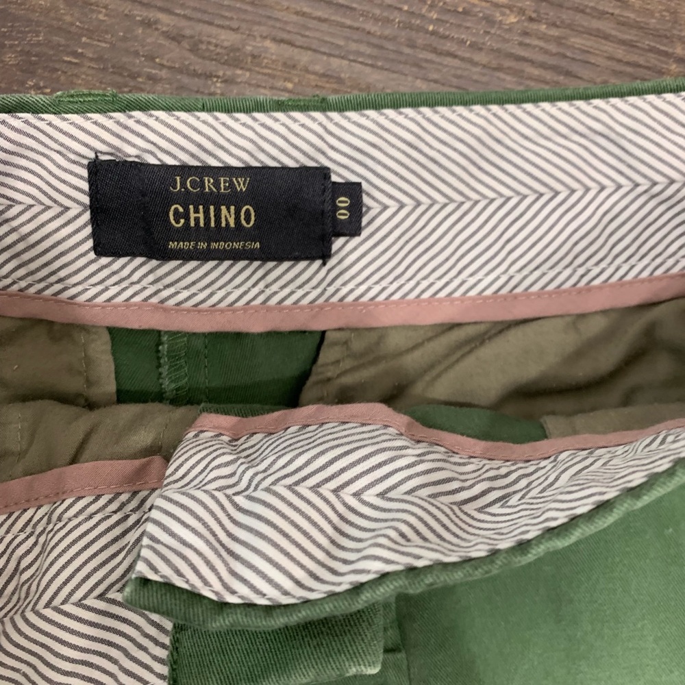 J crew Chino Army Green Broke in Shorts Size 00 - Picture 4 of 4